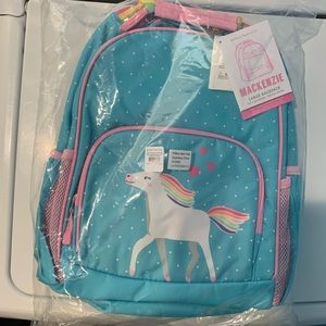 Brand new pottery barn large unicorn backpack